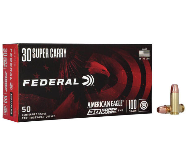 FEDERAL 30 SUPERCARRY 100gr FMJ FEDERAL AMERICAN EAGLE 30 SUPER CARRY 100GR FMJ AMMO 50RDS