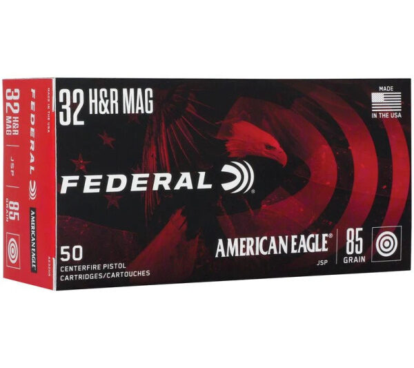 FEDERAL 32 H&R MAG 85GR JSP AMERICAN EAGLE AMMO 50CT FEDERAL AMERICAN EAGLE 32 H&R MAG 85GR JSP AMMO 50RDS