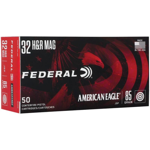 FEDERAL AMERICAN EAGLE 32 H&R MAG 85GR JSP AMMO 50RDS