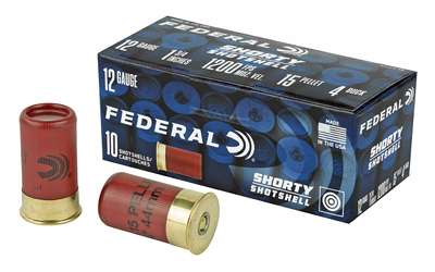 FEDERAL AMMO 12GA 1.75 SHORT SHOTSHELL FEDERAL SHORTY 12GA 1.75" 1145FPS #8 AMMO 10RDS