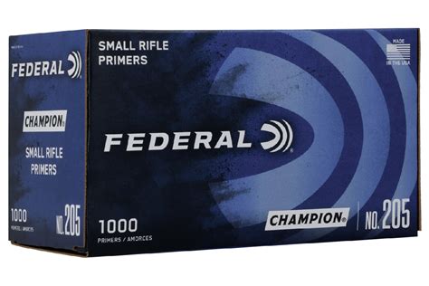 FEDERAL SMALL RIFLE PRIMERS 1000CT FEDERAL NO.205 SMALL RIFLE PRIMERS 1000CT