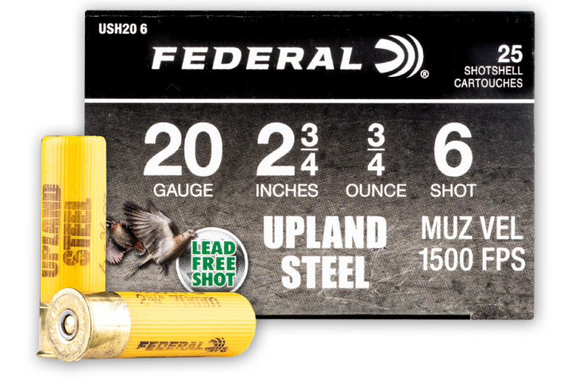 FEDERAL UPLAND 20GA 2.75 78OZ #6 1500FPS FEDERAL UPLAND 20GA 2.75" 78OZ #6 1500FPS