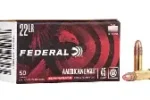 FEDERAL AMERICAN EAGLE 22LR 45GR CPRN AMMO 50RDS