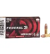 FEDERAL AMERICAN EAGLE 22LR 45GR CPRN AMMO 50RDS
