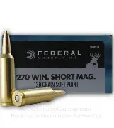 FEDERAL POWER SHOK 270WSM 130GR SP AMMO 20RDS