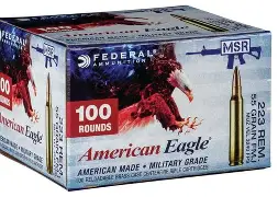 FEDERAL_AMERICAN_EAGLE_223_REM_55GR_FMJ_AMMO_20CT FEDERAL AMERICAN EAGLE 223 REM 55GR FMJ AMMO 20RDS