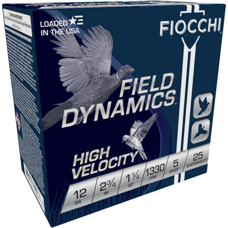 FIOCCHI FIELD DYNAMICS 12GA 2.75" 1330FPS 1-1/4OZ #5 AMMO 25RDS