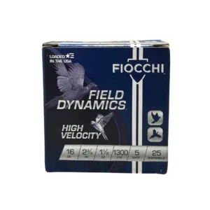 FIOCCHI FIELD DYNAMICS 16GA 2.75" 1300FPS 1-1/8OZ #5 AMMO 25RDS
