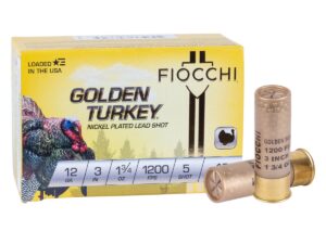 FIOCCHI GOLDEN TURKEY 12GA 3" 1-3/4OZ #5 TURKEY AMMO 10RDS