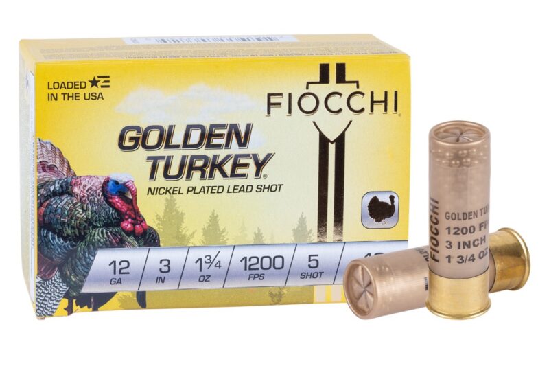 FIOCCHI TURKEY 12GA 3 1-3:4OZ 1200FPS 5 SHOT 10CT FIOCCHI GOLDEN TURKEY 12GA 3" 1-3/4OZ #5 TURKEY AMMO 10RDS