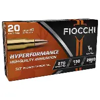 FIOCCHI HYPERFORMANCE 270 WIN 150GR HORNADY SST AMMO 20RDS