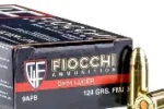 FIOCCHI RANGE DYNAMICS 9MM LUGER 124GR FMJ AMMO 50RDS