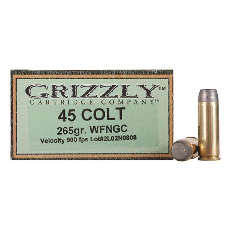 GRIZZLY 45 COLT +P 265GR HARD CAST 20CT