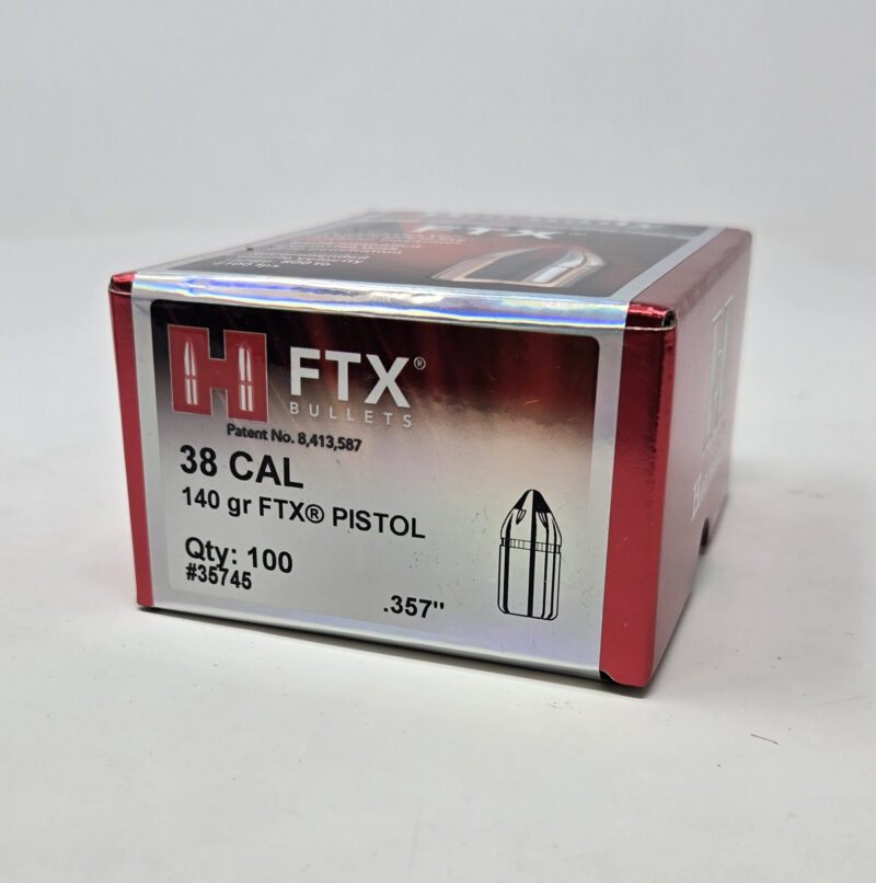 HORNADY 38 CAL (.357") 140gr FTX BULLETS 100CT
