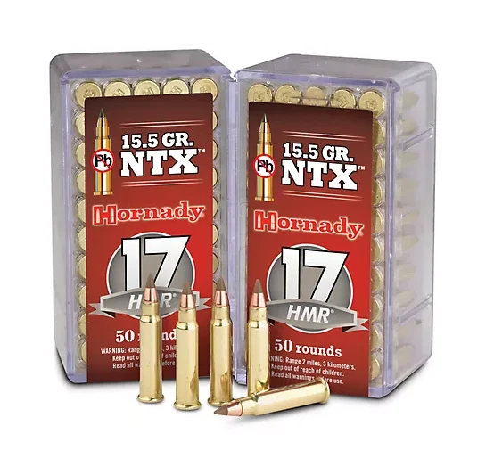 HORNADY 17 HMR 15.5 GR NTX HORNADY 17HMR 15.5GR NTX AMMO 50RDS
