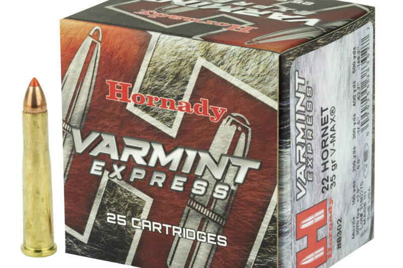 HORNADY 22 HORNET 35GR V-MAX HORNADY 22 HORNET 35GR V-MAX AMMO 25RDS