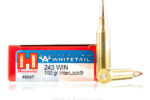 HORNADY AMERICAN WHITETAIL 243 WIN 100GR BTSP AMMO 20RDS