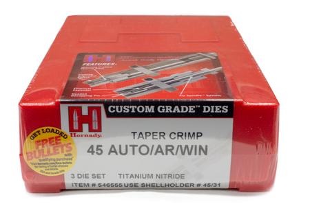 HORNADY 45 AUTO:AR:WIN TAPER CRIMP DIE SET HORNADY 45 AUTO/AR/WIN TAPER CRIMP DIE SET