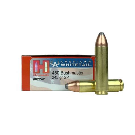 HORNADY AMERICAN WHITETAIL 450 BUSHMASTER 245GR INTERLOCK AMMO 20RDS
