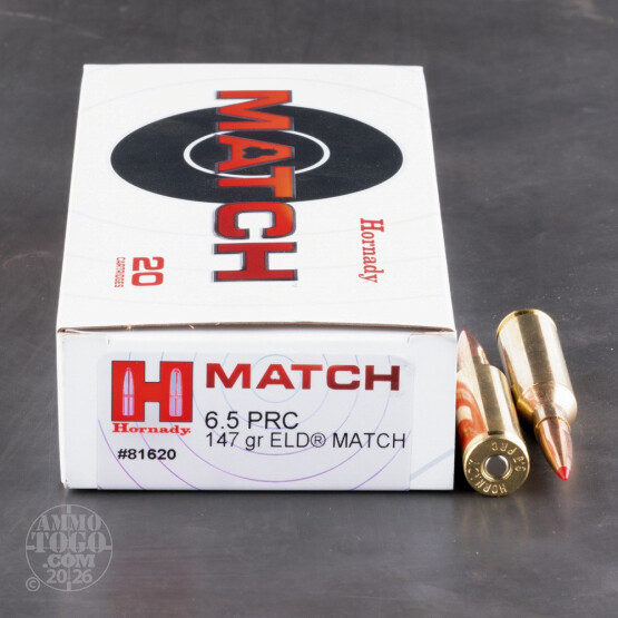 HORNADY MATCH 6.5 PRC 147GR ELD MATCH AMMO 20RDS
