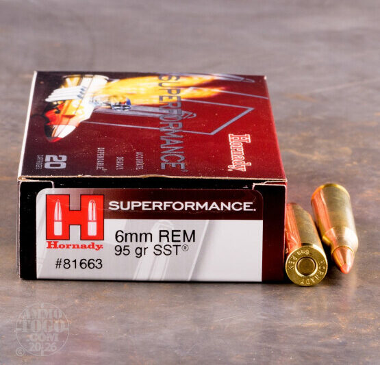 HORNADY SUPERFORMANCE 6MM REMINGTON 95GR SST AMMO 20RDS