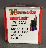 HORNADY 270 (.277") 140GR BTSP BULLETS 100CT