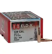 HORNADY 338 (.338") 230GR ELD-X BULLETS 100CT