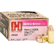 HORNADY CRITICAL DEFENSE LITE 9MM 100GR AMMO 25RDS