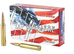 HORNADY AMERICAN WHITETAIL 25-06 REM 117GR BTSP AMMO 20RDS