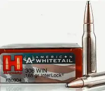 HORNADY AMERICAN WHITETAIL 308 WINCHESTER 165GR SP AMMO 20RDS