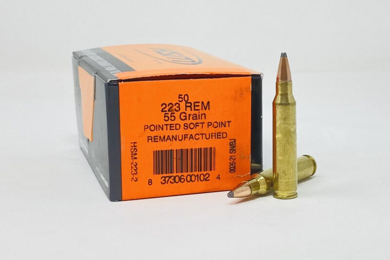 HSM 223 REM 55GR FMJ AMMO 50CT AMMO HSM 223 REM 55GR FMJ AMMO 50RDS