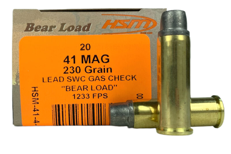 HSM BEAR 41 REM MAG 230GR SWC AMMO 20RDS