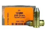 HSM BEAR 10MM AUTO 200GR LEAD RNFP AMMO 20RDS
