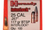 HORNADY 25 CAL (.257") 117GR BTSP INTERLOCK BULLETS 100CT