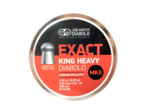 JSB KING HEAVY MKII 25CAL 33.95GR PELLETS 300CT