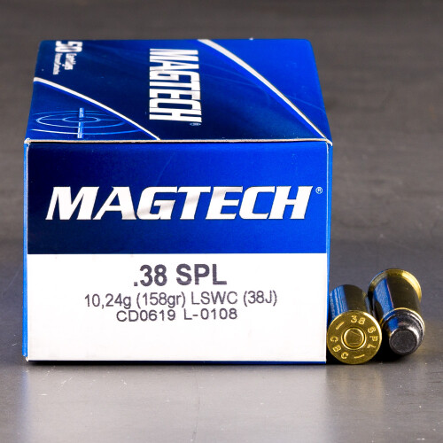 MAGTECH 38SPL 158GR LEAD-SWC AMMO 50CT MAGTECH 38SPL 158GR LEAD-SWC AMMO 50RDS