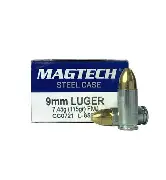 MAGTECH 9MM LUGER STEEL CASE 115GR FMJ 50RD