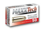 MAXX TECH 9MM LUGER 115GR FMJ BRASS CASE AMMO 50CT