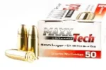 MAXX TECH 9MM 124GR FMJ AMMO 50RDS