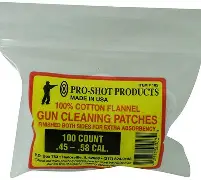 MUZZLELOADER .45-.58 CLEANING PATCH 100CT.