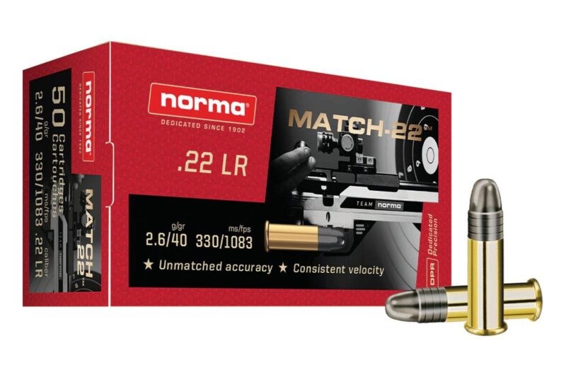 NORMA MATCH-22 AMMO 50RDS NORMA MATCH-22 50ct