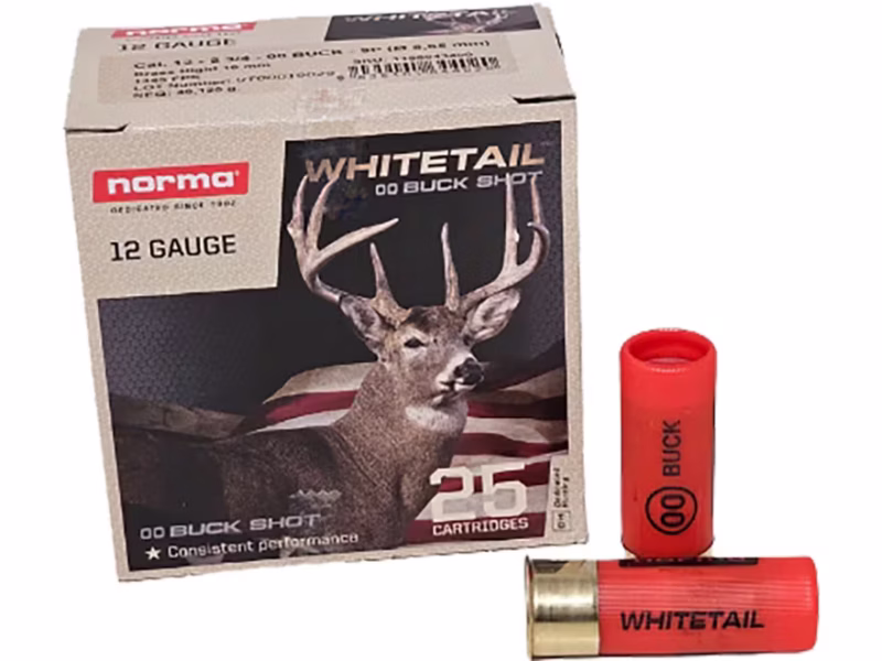 NORMA WHITETAIL 12GA 2 34- 00 BUCK 25rds