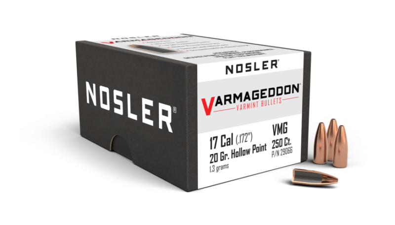 NOSLER VARMEGEDDON 17CAL (.172") 20GR FBHP BULLETS 250CT
