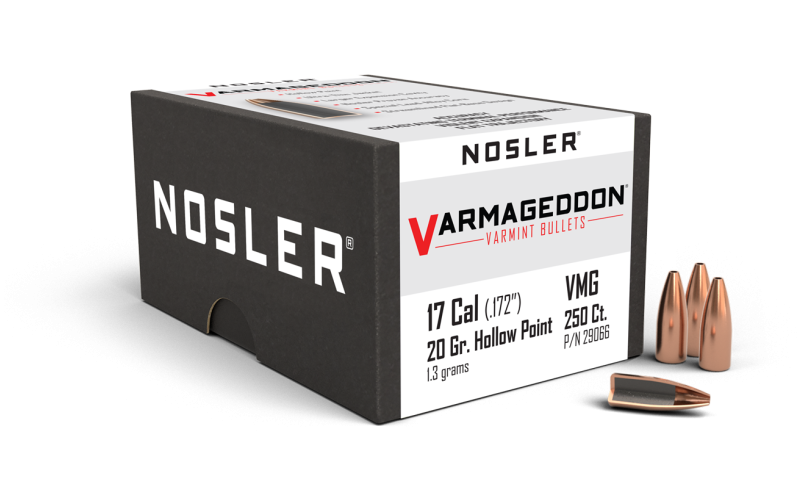 NOSLER VARMEGEDDON 17CAL (.172") 20GR FBHP BULLETS 250CT