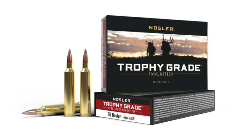 NOSLER TROPHY GRADE 26 NOSLER 142GR ACCUBOND-LR AMMO 20RDS