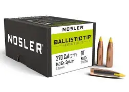 NOSLER 270GR (.277") 140GR BALLISTICTIP BULLETS 50CT