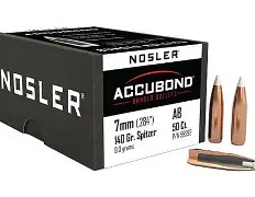 NOSLER 7MM (.284") 140GR ACCUBOND BULLETS 50CT