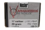 NOSLER 17 CAL (.172") 20GR FBHP BULLETS 100CT
