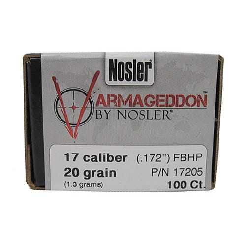 Nosler-Varmageddon-Bullets-17205-054041172059.jpg_1 NOSLER 17 CAL (.172") 20GR FBHP BULLETS 100CT