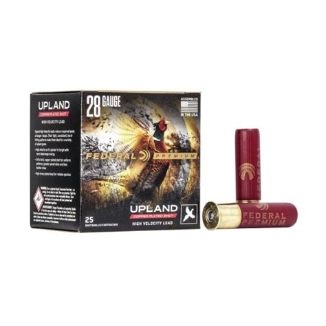 P2836 FEDERAL UPLAND COPPER PLATED 28GA 3/4OZ 2.75" 1295FPS #6 AMMO 25RDS